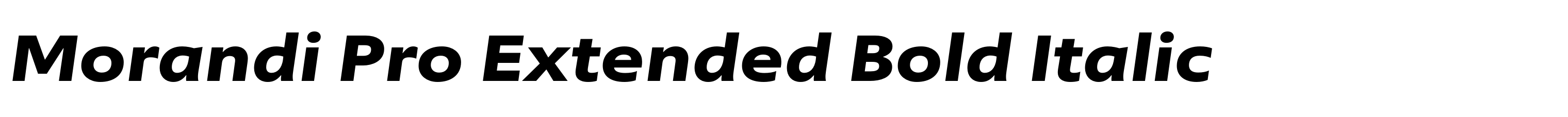 Morandi Pro Extended Bold Italic